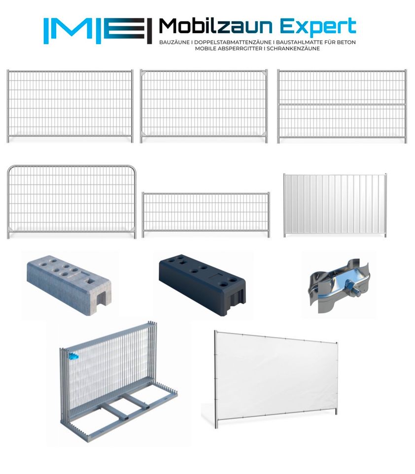 Bauzaun ME.HH 3.5m x 1.2m I Mobilzaun I Bauzaunfeld HALB HOCH in Gachenbach