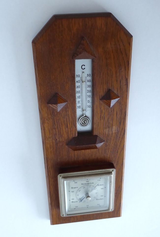 Lufft Art Deco Wetterstation – Bauhaus Ära– Barometer Thermometer in Augsburg