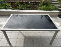 #Gartentisch #Glasplatte #schwarz #silber Bayern - Meeder Vorschau