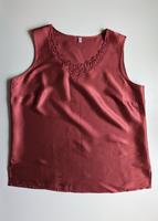 Damen Top Gr. 46 bordeaux rot ärmellos Satin mit Spitze Brandenburg - Putlitz Vorschau