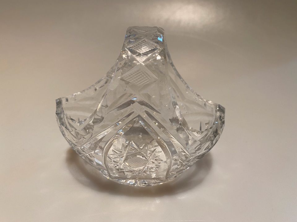 Kristallglas Schale & Körbchen - Bleikristallschale in Goldbach