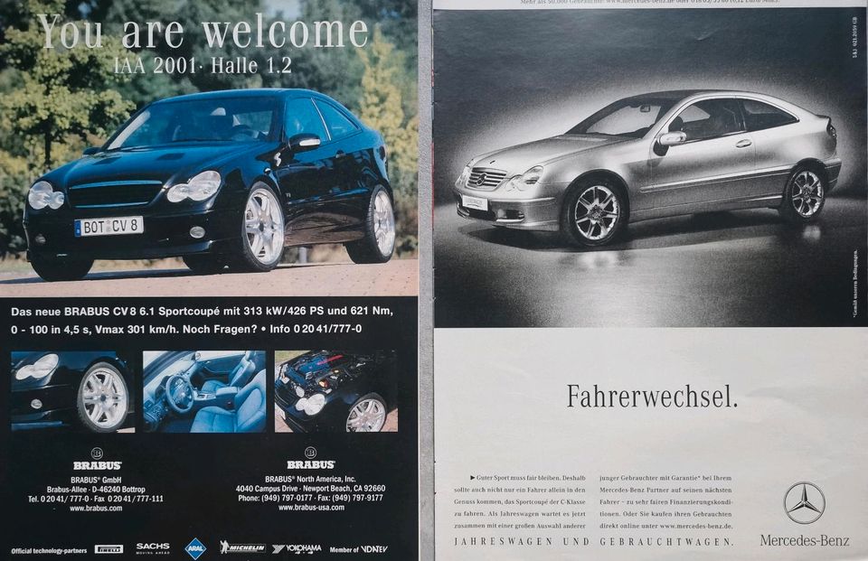 Mercedes Sportcoupe CL203 Reklame Berichte 180 200 230 Tuning in Hanau