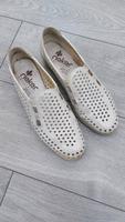 Schuhe Rieker Größe 7,5 Damen Leder weiß beige Bayern - Sontheim Vorschau