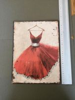 Blechschild rotes Kleid Vintage Retro Dekoration Hessen - Münster Vorschau