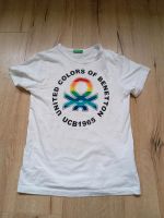 T-Shirt, weiß mit Logo, Benetton, 5€, neuwertig, Gr 146 Baden-Württemberg - Mosbach Vorschau