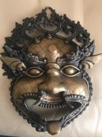 China Nepal Maske Bronze Vintage , Beschädigt Bayern - Gilching Vorschau