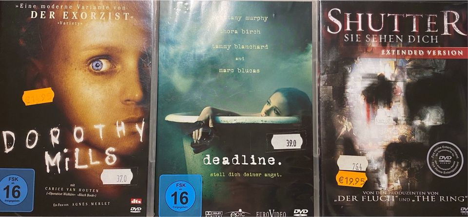 3 DVDs : Horror, Thriller in Groß Laasch