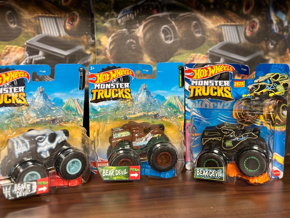 Hot Wheels Monster Trucks BEAR DEVIL BÄR Neu 1:64 & andere in Uedem