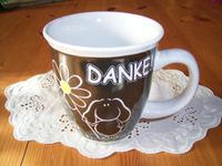 1 große Tasse*DANKE*Porzellan/Keramik Becher Kaffeepott Kreis Pinneberg - Kummerfeld Vorschau