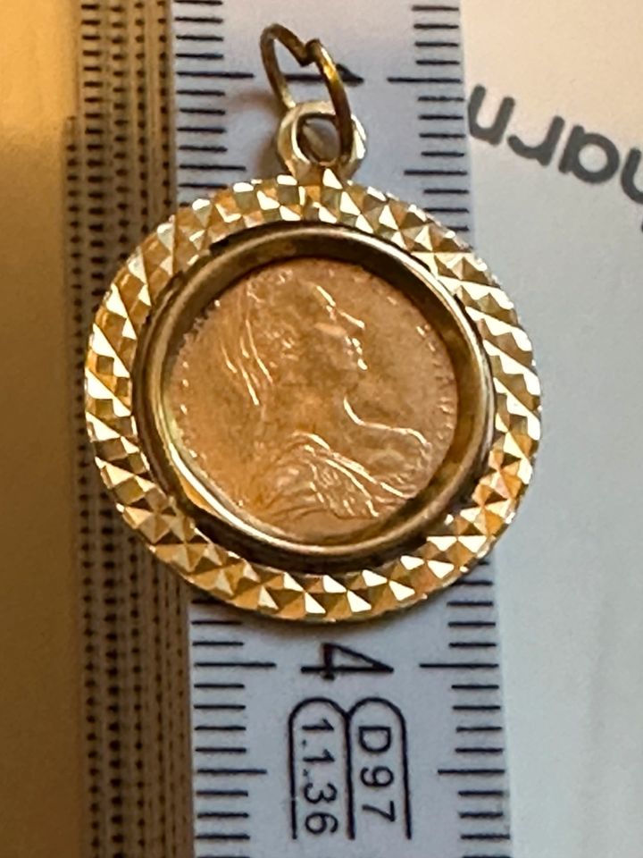 Gold Anhänger 585/Maria Theresia Münze in München