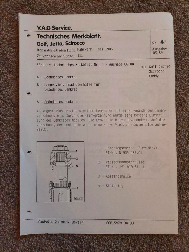 Reparaturleitfaden, Golf, Jetta, Scirocco Fahrwerk in Cremlingen