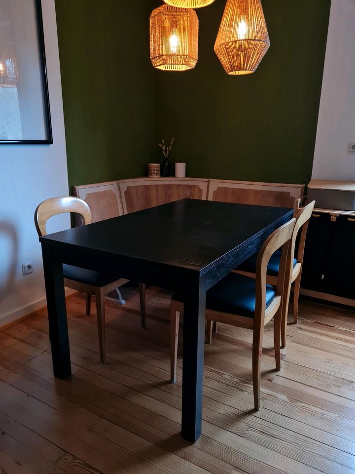 Ikea Esstisch ausziehbar schwarzbraun furniert in Saarbrücken