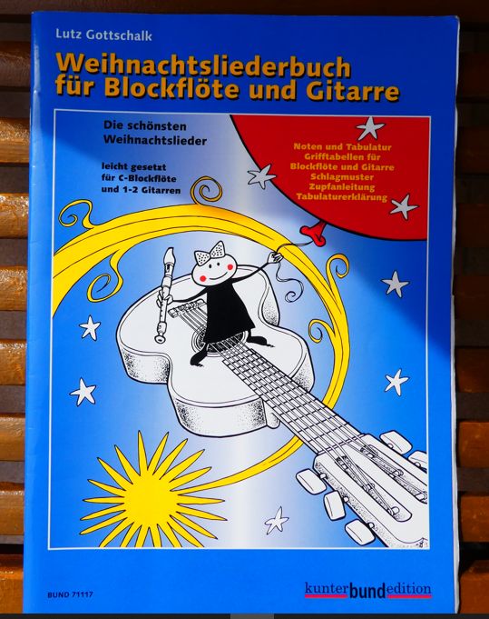 Lutz Gottschalk,  Weihnachtsliederbuch für Blockflöte und Gitarre in Neckarsteinach