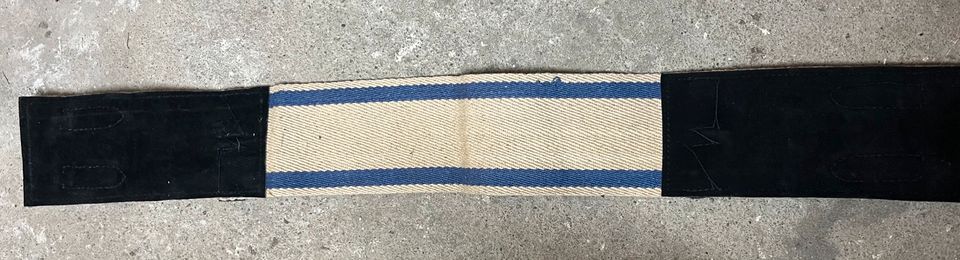 NEU Sattelgurt aus Canvasmaterisl 80cm beige/blau BUSSE in Lautertal