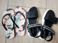 Mädchen Sandalen 34 schwarz weiß mit Flipflops 34 Graceland Baden-Württemberg - Baden-Baden Vorschau