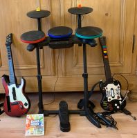 Wii/Wii-U Band Hero Bundle:Spiel +2xGitarre +Schlagzeug +Mikrofon Nordrhein-Westfalen - Meerbusch Vorschau
