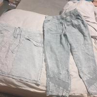 TREDY GR 44 Rock u 7/8 leinenhose grau washed Pailletten Nordrhein-Westfalen - Bergheim Vorschau