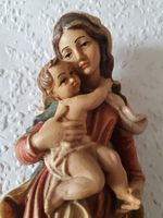 Madonna mit Kind, Coloriert, Südtiroler Holzschnitzerei Bayern - Augsburg Vorschau