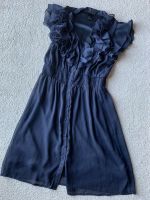 H&M Kleid Volant Zier-/Knopfleiste Unterkleid dunkelblau Größe 36 Baden-Württemberg - Hartheim Vorschau