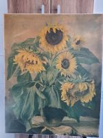 E. Krüger Bild Druck auf Platte Sonnenblumen signiert ca. 85 x 67 Niedersachsen - Wolfsburg Vorschau