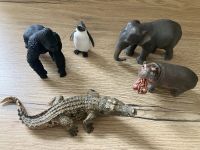 Schleich Tiere Gorilla Elefant Pinguin Krokodil Nilpferd Nordrhein-Westfalen - Fröndenberg (Ruhr) Vorschau