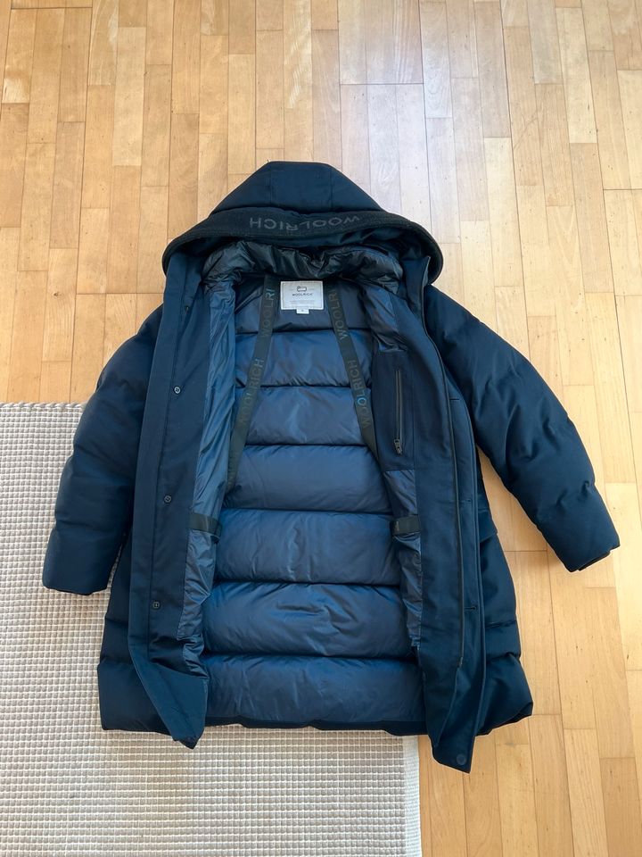 Woolrich Daunen Parka / Jacke / Daumenjacke, Baumwolle, Navy Blau in München