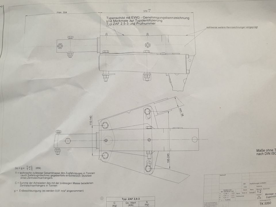 ALKO Zugeinrichtung Wohnwagen /Anhänger 2t in Ostrhauderfehn