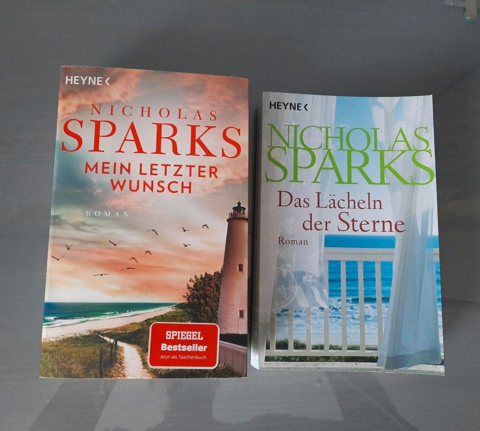 2x Nicholas Sparks-Mein leben Wunsch-Das Lächeln der Sterne  i in Eppelheim