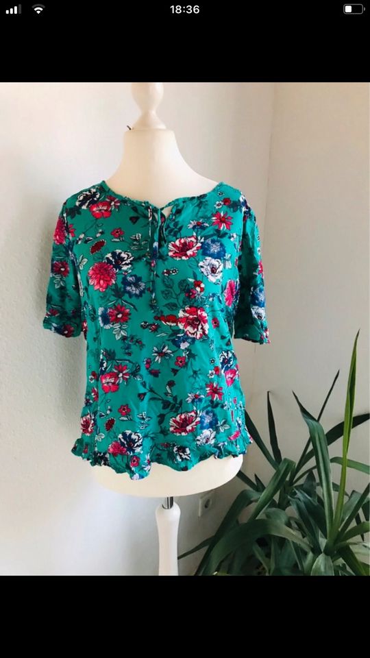 Promod Hippie Bluse Tunika Blumen Shirt 70er 38 40 in Pohlheim