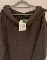 Strickkleid Maxi neu, braun mit Carmenkragen Gr L Baden-Württemberg - Knittlingen Vorschau