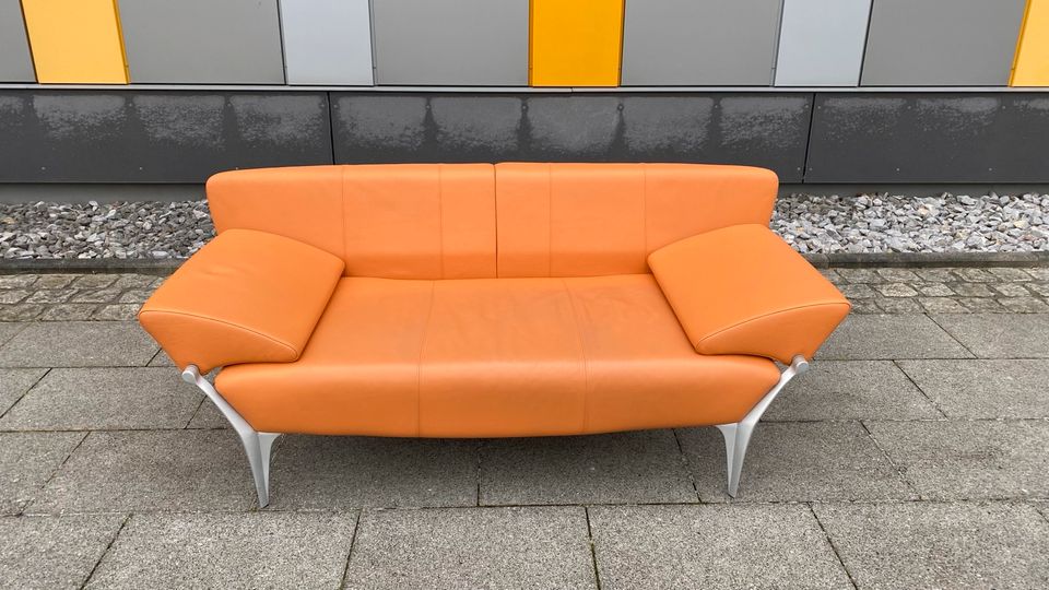 AKTION Rolf Benz Design Sofa 1600 Leder orange 2-sitzer in Dortmund