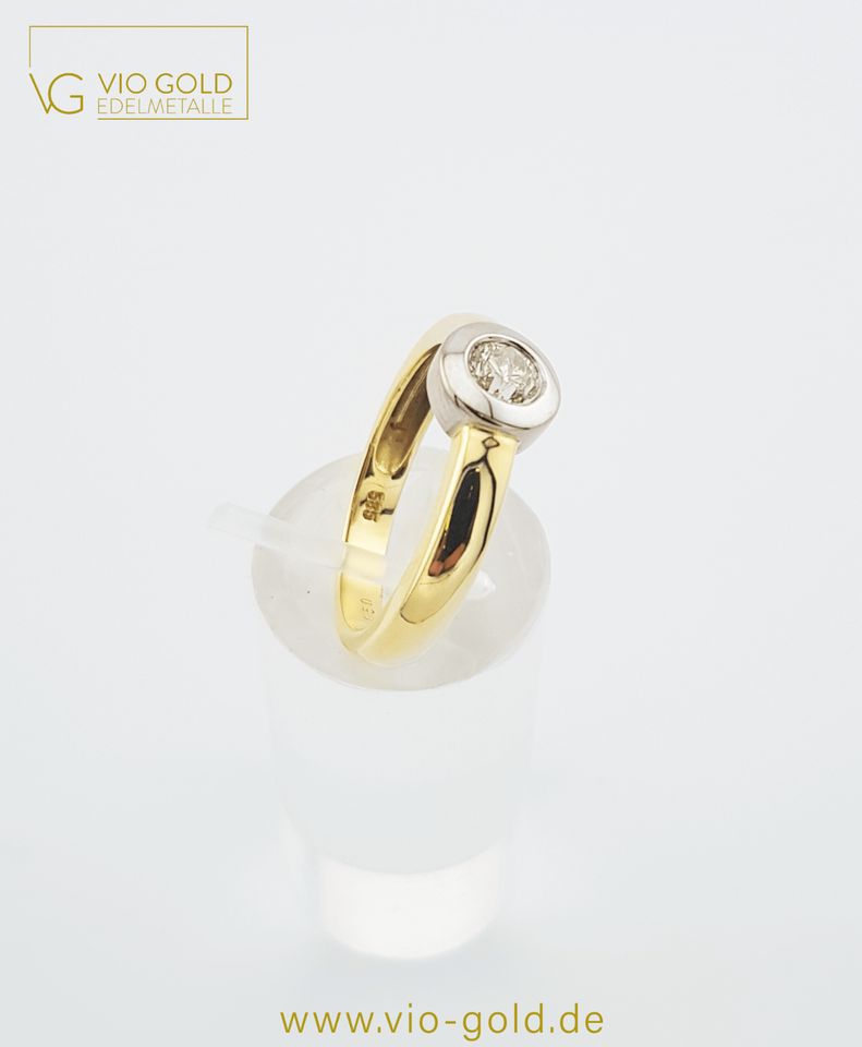 Diamant Ring 0,50 Ct. aus 14 Kt. 585er Gold | Damen - Vio Gold G1494 in Regensburg