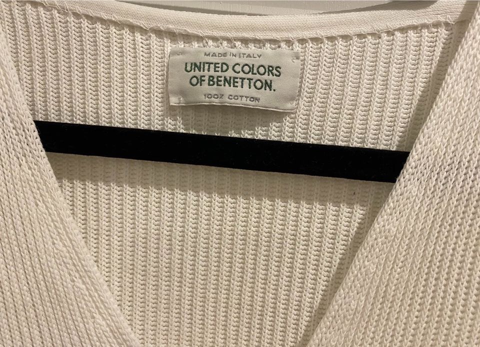 United Colors of Benetton Strickweste Weiss Damen Gr. M in Bad Schönborn