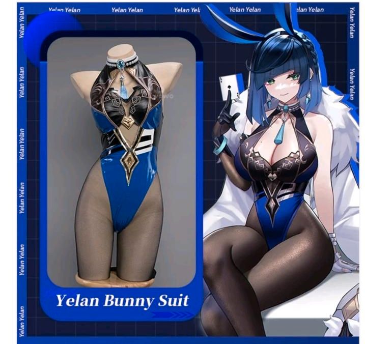 Genshin Impact Yelan Bunny Suit Cosplay in Leipzig