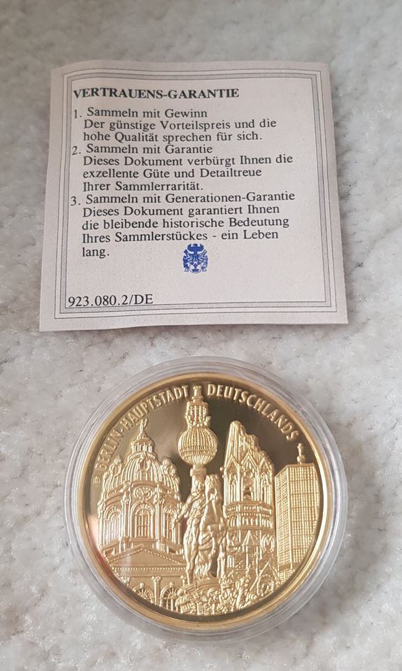 Gedenkmünze Medaille Berlin Hauptstadt Deutschl. Schloß Bellevue in Halle