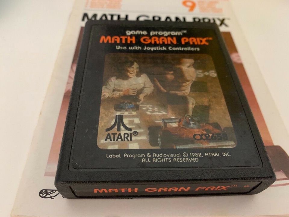Atari 2600 Gamemodul MATH GRAN PRIX / wie neu / Anleitung dabei in Groß-Umstadt