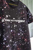 Bershka T-Shirt Shirt bunten Farbfleckenmuster Gr. XL Buchstaben Dortmund - Innenstadt-West Vorschau