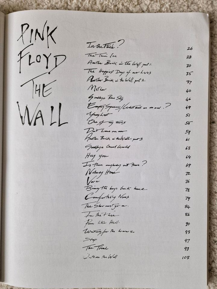 Pink Floyd The Wall Klavier Gitarre Buch in Berlin