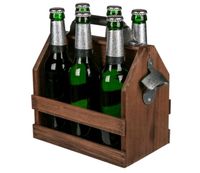 Flaschenträger/Bierträger mit Flaschenöffner Holz 6 Flaschen neu Hessen - Weilmünster Vorschau