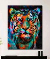 ✅ Wysocky John - The Tiger / 100x80 cm, auf Keilrahmen, Leinwand, Kunstwerk, Gemälde, Acryl, Tiger Nordrhein-Westfalen - Horstmar Vorschau