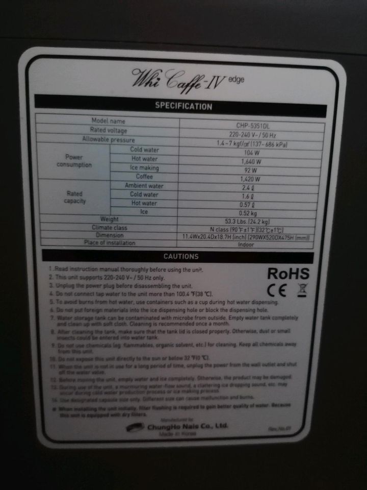 Whi Caffee IV Wasserfilter in Herford