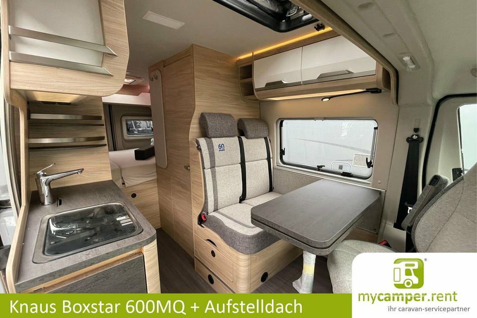 2024 Deluxe Familien Kastenwagen mit Aufstelldach mieten - Weinsberg CaraBus 600MQ Automatik Solar Autark 150L Kühlschrank mit AHK Anhängerkupplung Fahrradträger in Kerken