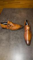 Lederschuhe Anzugschuhe Größe 43 Cognac Farbe sehr guter Zustand Frankfurt am Main - Bockenheim Vorschau