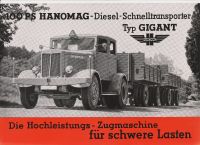 HANOMAG 100 PS Zugmaschine Gigant (SS 100) Prospekt, 1949 Niedersachsen - Uetze Vorschau