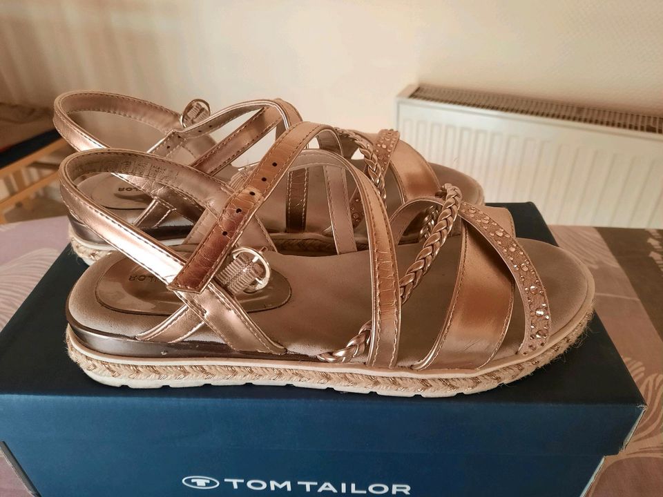 Tom Tailor Sandale Gr 38 rosa metallic nwtg in Rauenberg