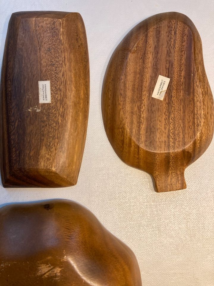 4 Holzschalen aus den 70ern von den Philippinen in Nürnberg (Mittelfr)