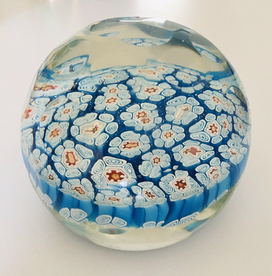 Selten! Antik ArtDeco Murano Millefiori Briefbeschwerer 12cm in Düsseldorf