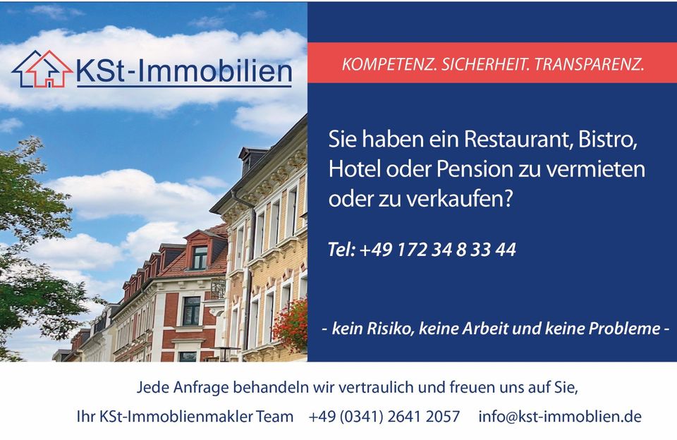 Verkauf u. Vermietung von Restaurants, Bistros und Hotels/Pensionen in Markkleeberg