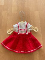 Kleid Strickkleid puppe wolle rot weiß 24cm dirndl handmade Baden-Württemberg - Simmozheim Vorschau