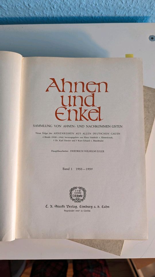 Ahnen und Enkel Luther Nachkommenbuch 1955-1960 in Hamburg